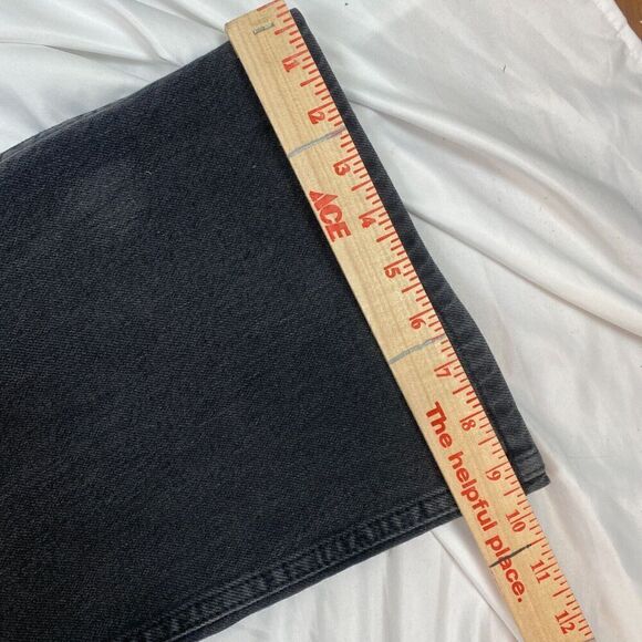 Boyish By Her Womens The Ricky Flare Jeans Black Button Fly High Rise Grunge 29 - Picture 13 of 14